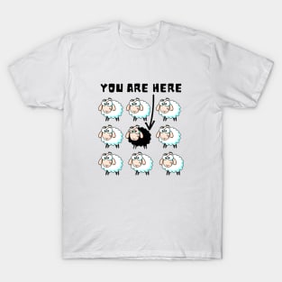 You are here black sheep T-Shirt